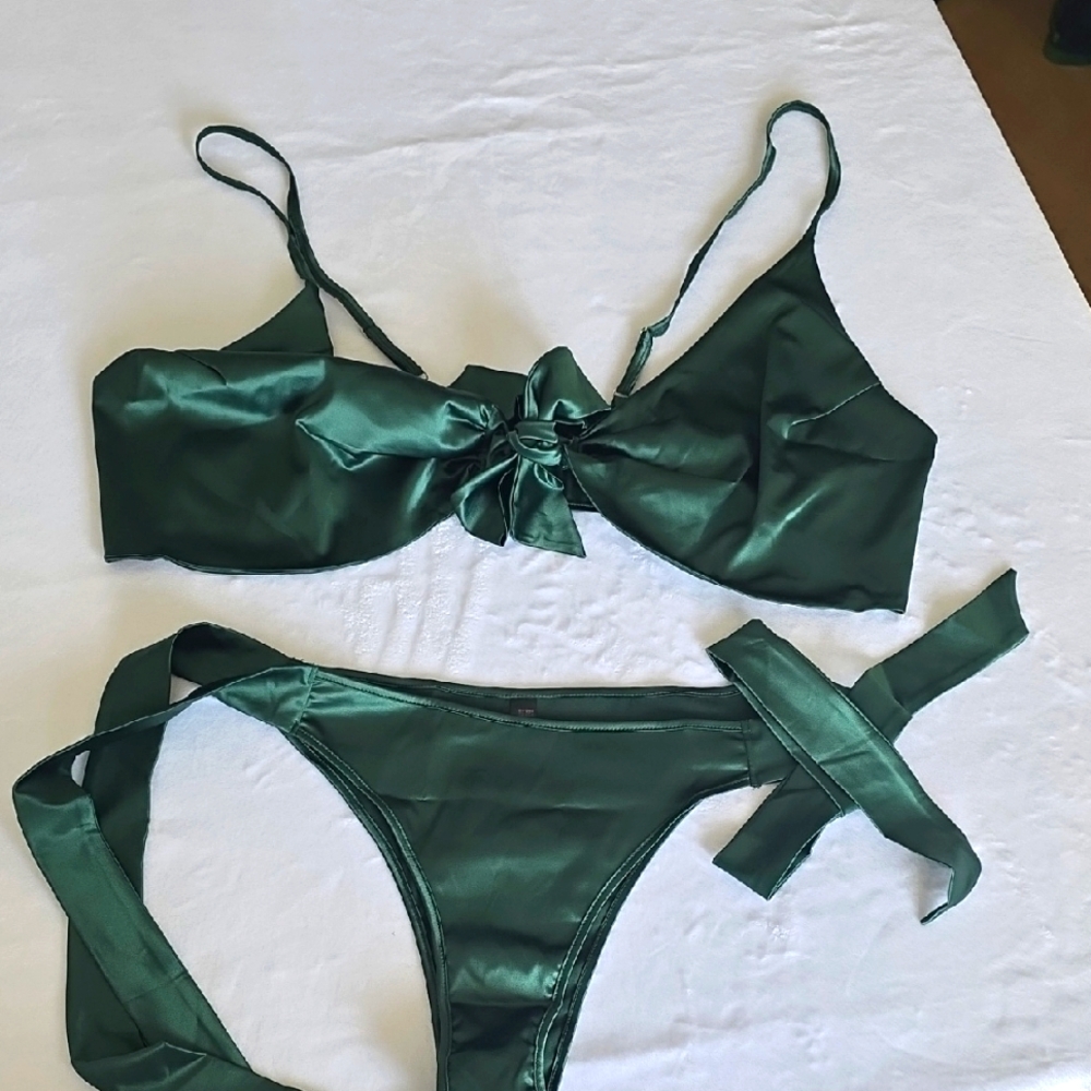 Emerald Green Bra And Panty Set